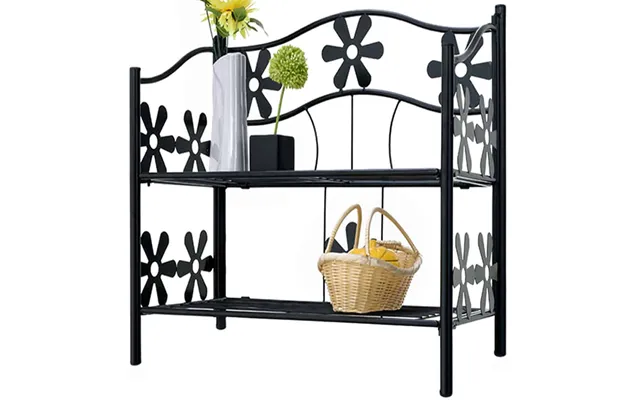 Metalreol Sort 60x30x50 Cm 2 Hylder