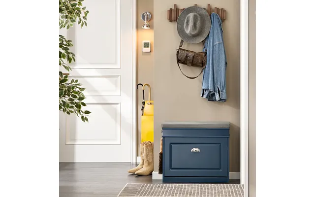 Mini Skobænk I Trendy Blå - 60x24x52 Cm