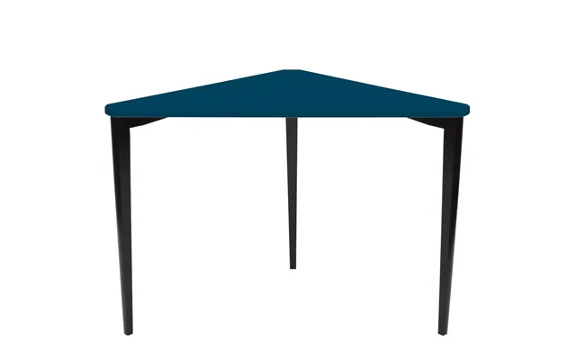 Naja Hjørneskrivebord B114 X L85 X H75cm Petrolblå Sorte Ben