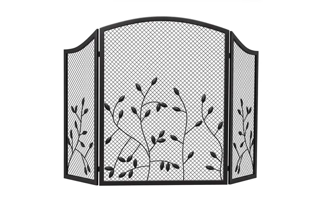 Omcom Pejseskærm - 3-delt Foldbar Pejseskærm 122 X 75 Cm