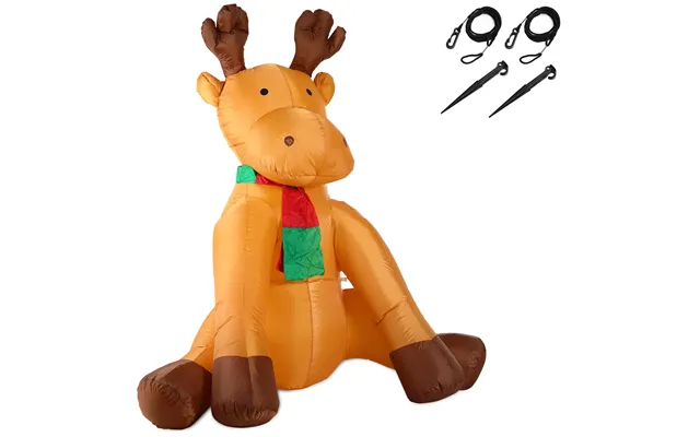 Oppustelige Rensdyr 180 Cm Led Belyst Monteringsmateriale Ip44 Udendørs Vejrbestandig Juledekoration Julefigur Jul