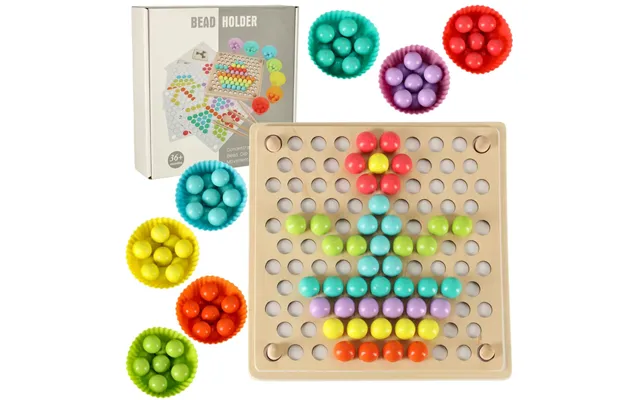 Pædagogisk Montessori Perlekugle Mosaikpuslespil 77el.