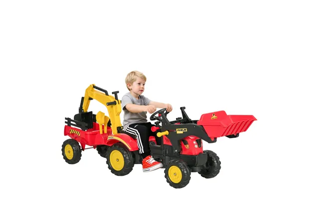 Pedaltraktor Med Anhænger - Frontlæsser
