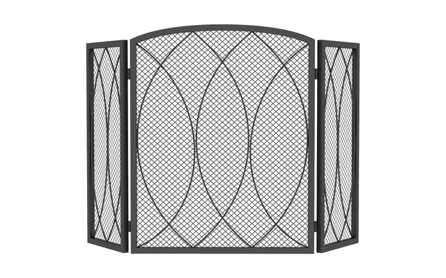 Pejsesikringsskærm - 3-delt Foldbar Gnistbeskyttelse 122 X 75 Cm