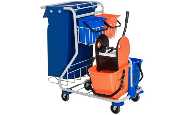 Rengøringsvogn Med 2 X 18l Og 2 X 6l Spande - Moppevogn