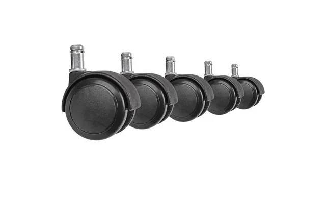 Sæt Af 5 Hjul Til Kontorstol - Til Hårdt Gulv Med 11 Mm Stift Diameter 50 Mm