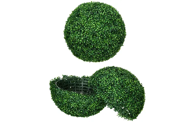Sæt Med 2 Buksbomkugler - Kunstige Planter