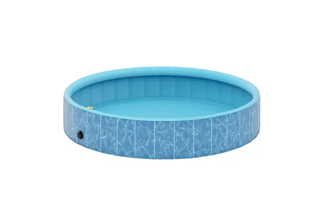 Sammenklappelig Hundepool Soppebassin Med Springvand Og Vandpudedesign - Ø160 X 30 Cm