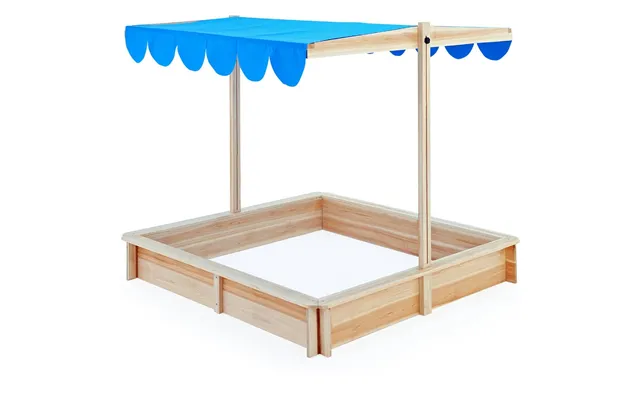 Sandkasse Lysebrun 120x120x120cm Vippesoltag