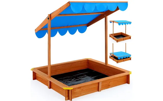 Sandkasse Med Låg Deluxe 120x120cm