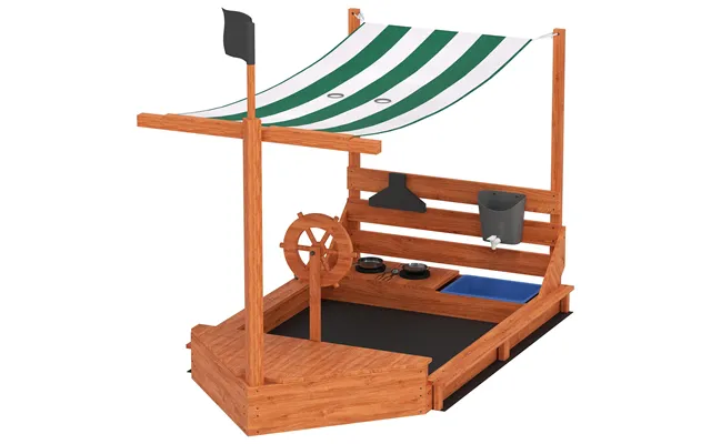 Sandkasse Med Soltag - Piratskib