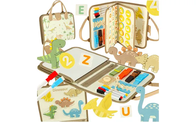 Sensorisk Sensorisk Montessori Manipulationsbræt Dinosaur-etui
