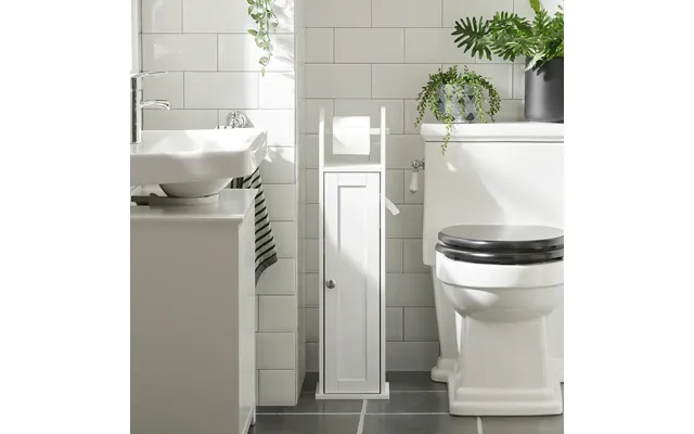 Skab Til Opbevaring Af Toiletpapir - Hvid