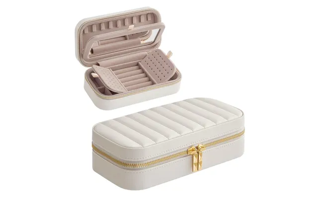Smykketaske Smykkeskrin Til Rejser - D10,5 X B20,5 X H6 Cm