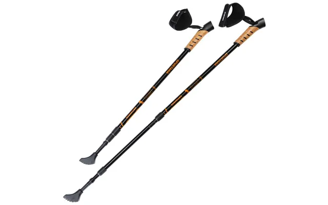 Stavgangsstave Trinløst Justerbare 68 - 135 Cm 5 Tilbehør Anti-chok Affjedring, Teleskopstang, Farve Orange