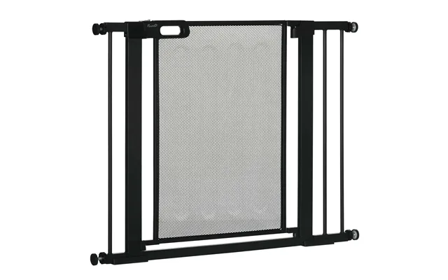 Trappegitter, Kæledyrsgitter, Hundegitter, Justerbar 75 Cm - 103 Cm, Sort
