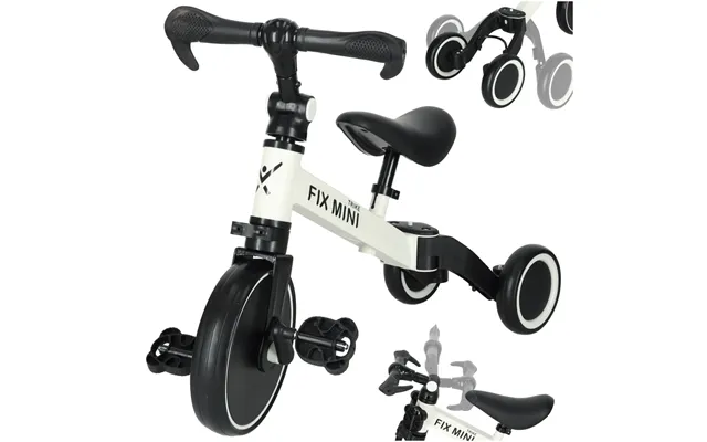 Trike Fix Mini Cross-country Trehjulet Cykel 3-i-1 Med Pedaler Hvid