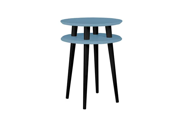 Ufo Sidebord Diameter 45cm X H61cm Blide Blå Sorte Ben