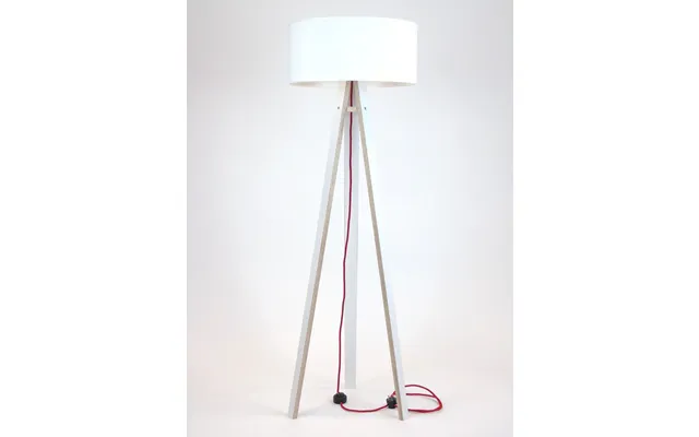 Wanda Gulvlampe 45x140cm - Hvid Hvid Lampeskærm Rød