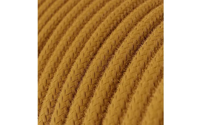 Golden Honey Ægte Bomuld Dekorativ Stofledning - 3x0.75mm2 M Jord