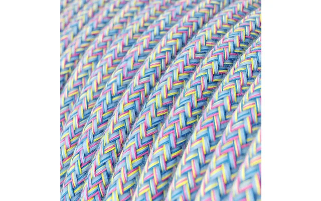 Lollipop Ægte Bomuld Dekorativ Stofledning - 3x0.75mm2 3 Ledninger M Jord