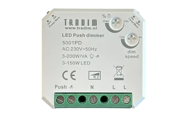 Push Dæmper Relæ 3-200w 150w Ledva-5001pd Tradim