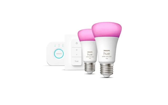 Philips Hue White And Color Ambiance Startsæt 9w Led E27 2-sæt