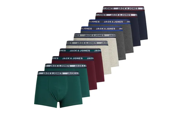 Jack & Jones Solid Boxershorts 10-pak - Mørkegrøn