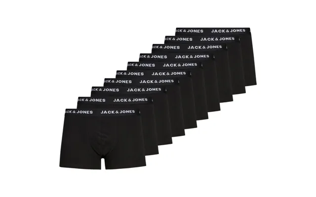 Jack & Jones Solid Boxershorts 10-pak - Sort