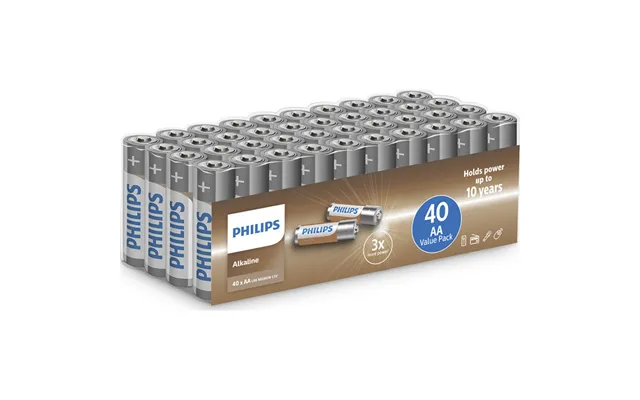 Philips Tech Alkaline Aa Batterier - 40 Stk.