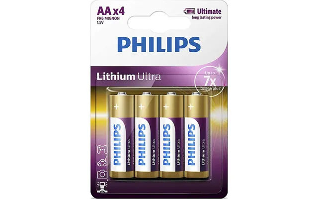 Philips Ultra Lithium Aa Batterier - 4 Stk.