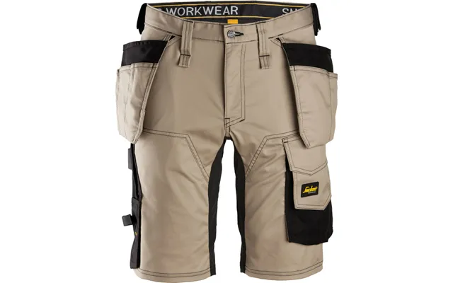Snickers 6141 Allroundwork Håndværkershorts Med Stretch - Khaki Sort