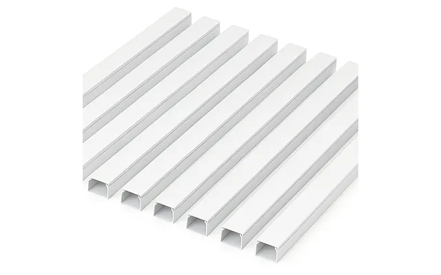 10 Stk. 40x25 Kabelkanal Med Tape - Hvid, 40x25mm, Længde 2m