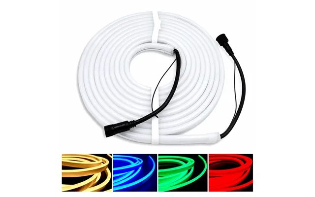 10m Rgb Ww Neon Flex Led Strip - 24v, 16w M, Ip65, 3000k Varm Hvid