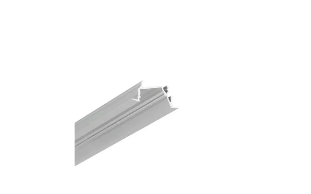 1m Aluprofil Diagonal14 F Ty - Anodiseret, Indbygget, Led Skinne