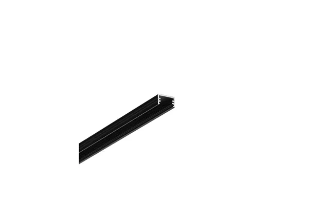 2m Aluprofil Slim8 Ac2 Z - Sort Anodiseret, Påbygning, Led Skinne