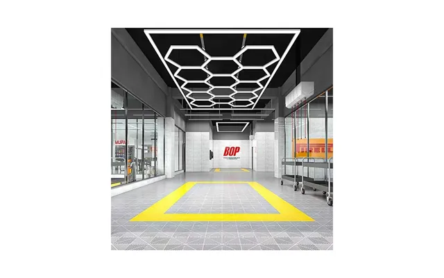 591w Ra95 Hexagon Led 14 Felter Ramme Komplet Sæt - Inkl. Strømtilslutning