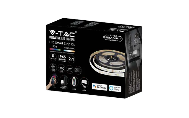 5m 15w M Rgb Cct Led Strip Sæt - 12v Dc, Ip65, 90 Led Pr. Meter, Wifi Og Fjernbetjening