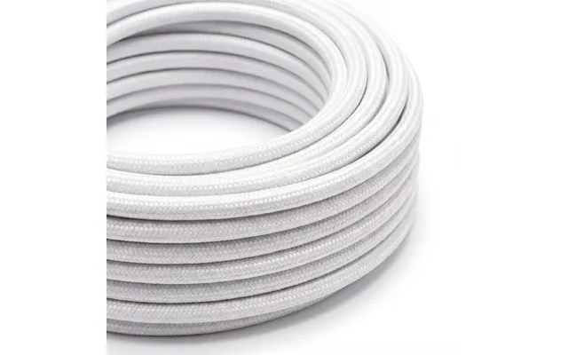 5m Stofledning 2x0.75 Mm , Tekstil - 230v, Hvid