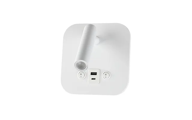 8w Led Sengevæglampe Med Usb Pd Opladning - Cree Chip, 3000k, Hvid, Inkl