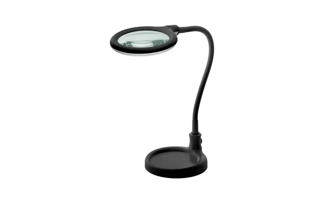 Led Luplampe M Svanehals 6w - Sort, Bordlampe, Klemme