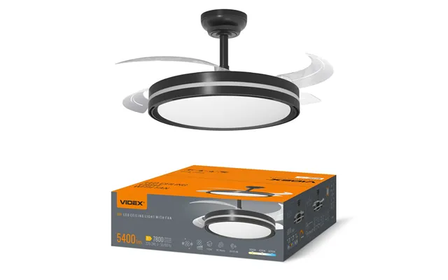 Loftslampe M. Skjult Blæser - Ra90, Cct, 60w, Sort