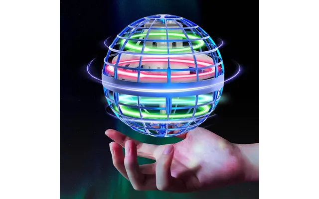 Hover Orb Flyvende Bold Med Rgb Lys - Ø8,5 Cm, Blå, Perfekt Til Børn Og Barnlige Sjæle