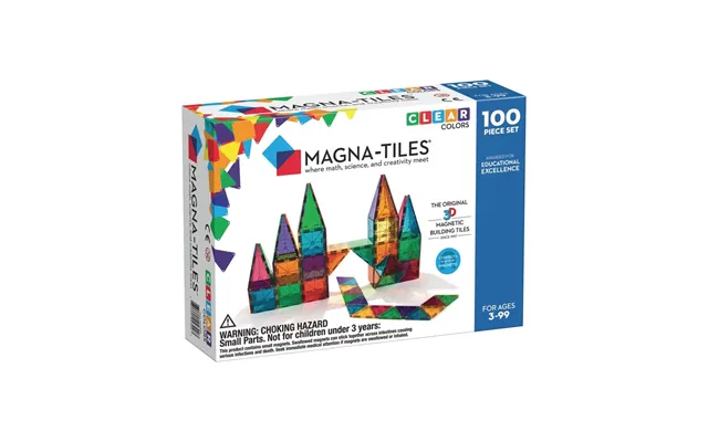 Magna-tiles - 100 Stk. Transparent.