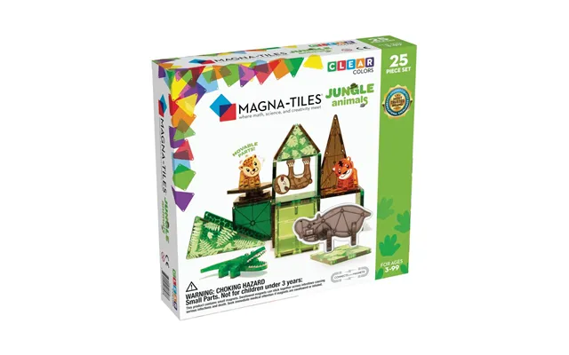 Magna-tiles Jungle Dyr - 25 Stk. Transparent.