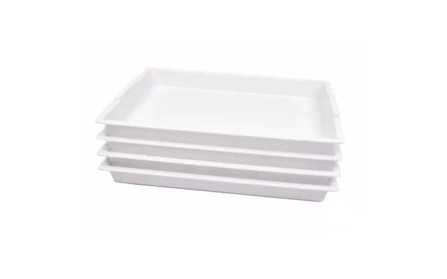 Plastbakker - 4 Stk. 40,5 X 30,5 X 4 Cm.