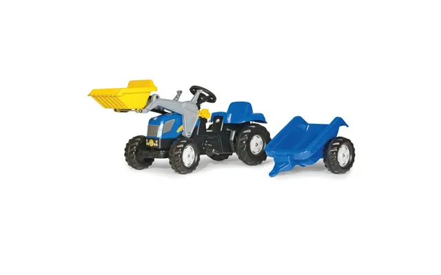 Rollytoys Pedaltraktor Med Skovl Og Anhænger - New Holland
