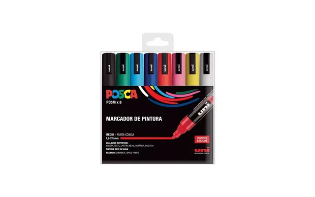 Uni Posca Tuscher Pc-5m - 8 Normalfarver