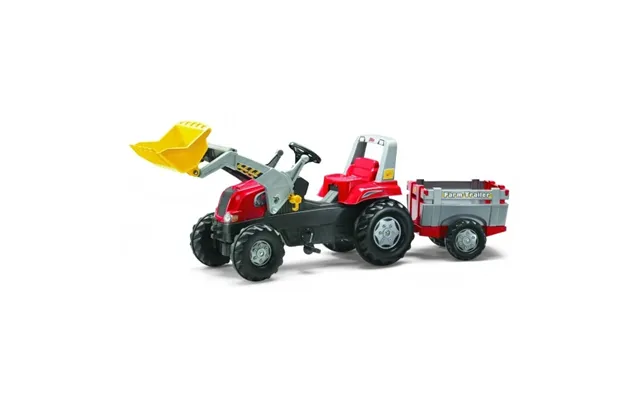 Junior Traktor Med Frontskov Med Rollyfarm Trailer