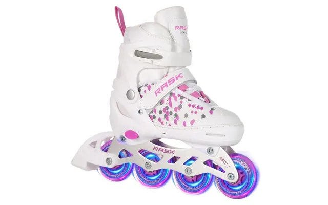 Rask Splash Inline Rulleskøjte White Med Lys I Alle Hjul